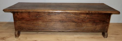huge antique french long coffer - CATEGORY: ANTIQUE CHESTS - DATED 1900