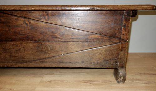 HUGE ANTIQUE FRENCH LONG COFFER - ADDITIONAL PHOTO 1