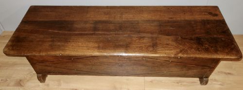 HUGE ANTIQUE FRENCH LONG COFFER - ADDITIONAL PHOTO 2