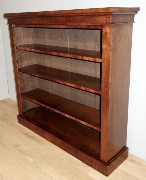 VICTORIAN WALNUT OPEN BOOKCASE - ADDITIONAL PHOTO 1