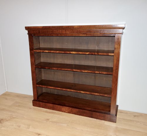 VICTORIAN WALNUT OPEN BOOKCASE - ADDITIONAL PHOTO 2