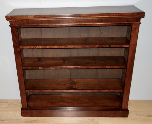 VICTORIAN WALNUT OPEN BOOKCASE - ADDITIONAL PHOTO 4