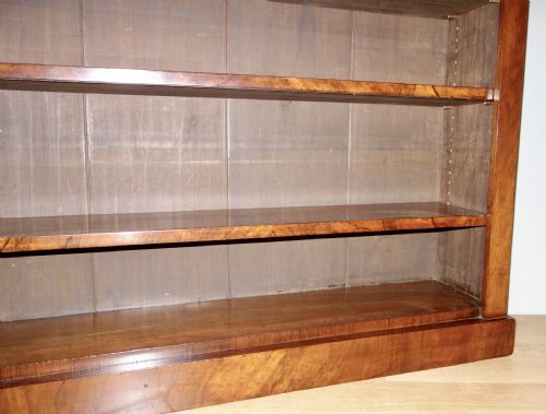 VICTORIAN WALNUT OPEN BOOKCASE - ADDITIONAL PHOTO 8