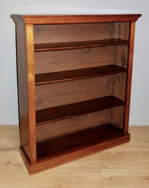 VICTORIAN OPEN WALNUT BOOKCASE - ADDITIONAL PHOTO 3