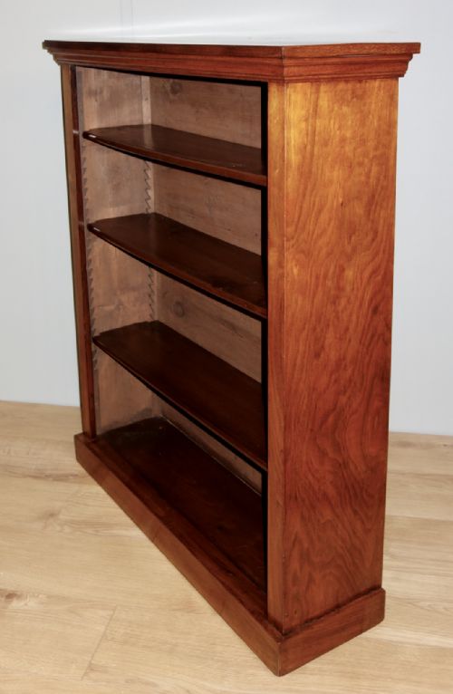 VICTORIAN OPEN WALNUT BOOKCASE - ADDITIONAL PHOTO 4
