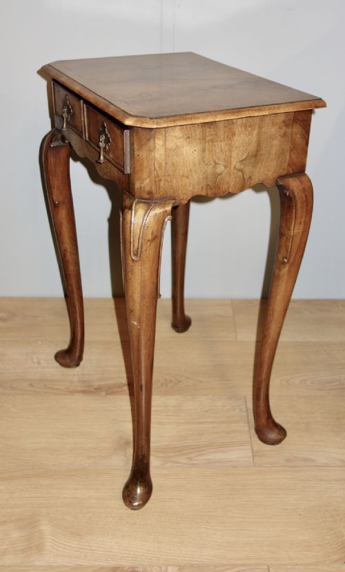 SMALL WALNUT SIDE TABLE WITH DRAWER - ADDITIONAL PHOTO 7