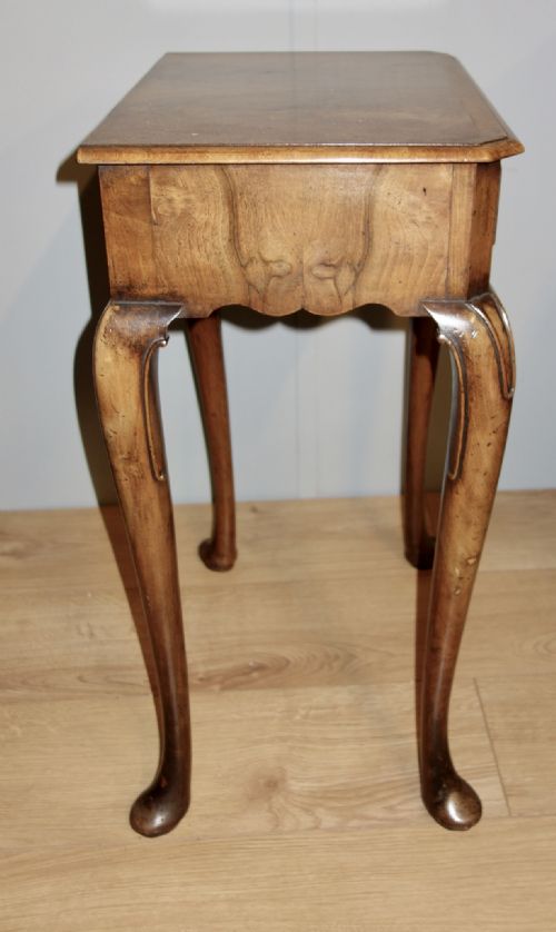 SMALL WALNUT SIDE TABLE WITH DRAWER - ADDITIONAL PHOTO 8