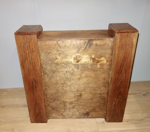 MULTISIDED OAK ART DECO OPEN BOOKCASE - ADDITIONAL PHOTO 8