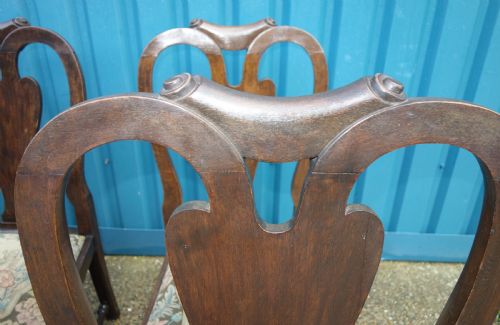 SET OF EIGHT HEAVY OAK DINING CHAIRS - ADDITIONAL PHOTO 2