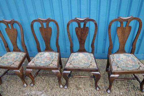 SET OF EIGHT HEAVY OAK DINING CHAIRS - ADDITIONAL PHOTO 7