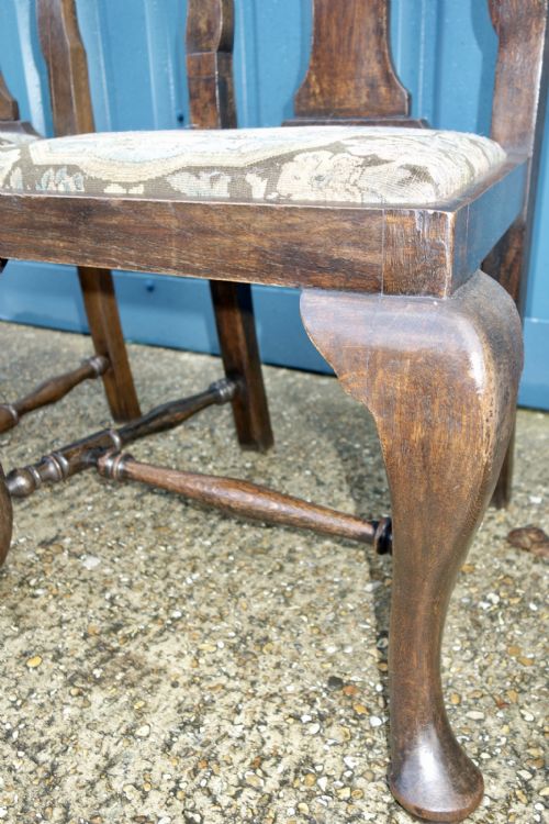 SET OF EIGHT HEAVY OAK DINING CHAIRS - ADDITIONAL PHOTO 8
