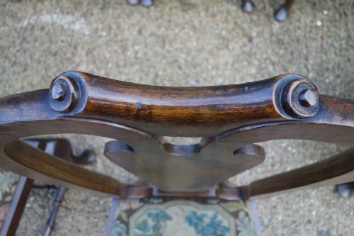 SET OF EIGHT HEAVY OAK DINING CHAIRS - ADDITIONAL PHOTO 11