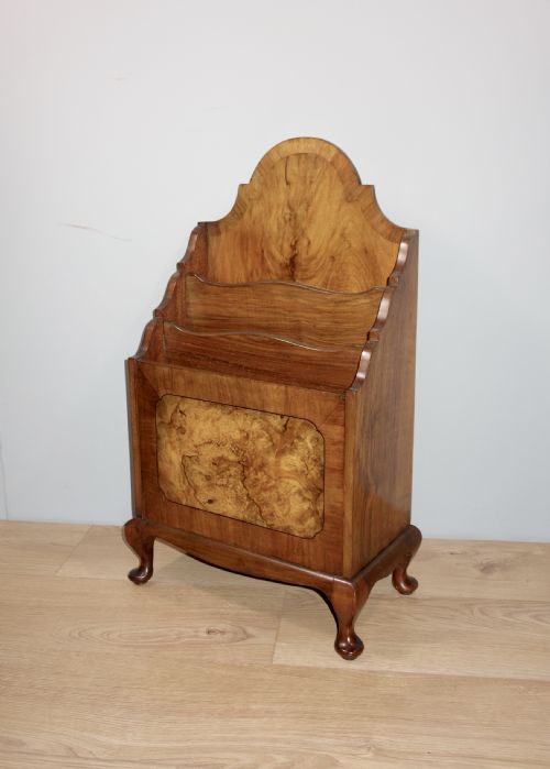 walnut magazine rack - CATEGORY: ANTIQUE FURNITURE - DATED 1930
