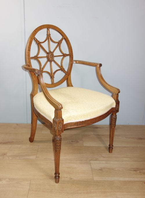 satinwood study chair - CATEGORY: ANTIQUE CHAIRS - DATED EDWARDIAN