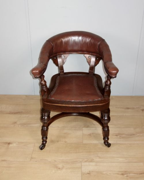VICTORIAN MAHOGANY LIBRARY CHAIR - ADDITIONAL PHOTO 1