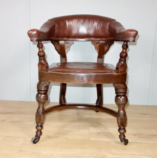 VICTORIAN MAHOGANY LIBRARY CHAIR - ADDITIONAL PHOTO 4