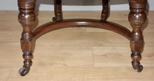 VICTORIAN MAHOGANY LIBRARY CHAIR - ADDITIONAL PHOTO 5