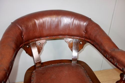 VICTORIAN MAHOGANY LIBRARY CHAIR - ADDITIONAL PHOTO 6