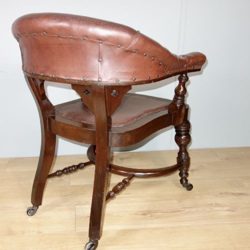 VICTORIAN MAHOGANY LIBRARY CHAIR - ADDITIONAL PHOTO 9