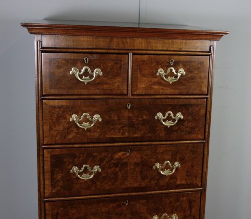WALNUT CHEST OF DRAWERS ON STAND - ADDITIONAL PHOTO 2