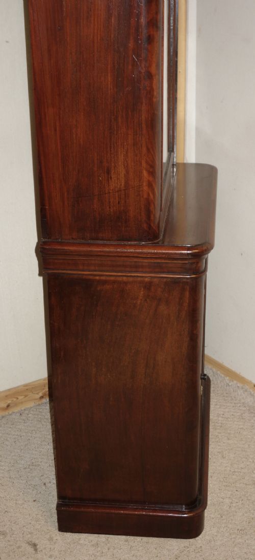 TALL NARROW VICTORIAN MAHOGANY BOOKCASE - ADDITIONAL PHOTO 5