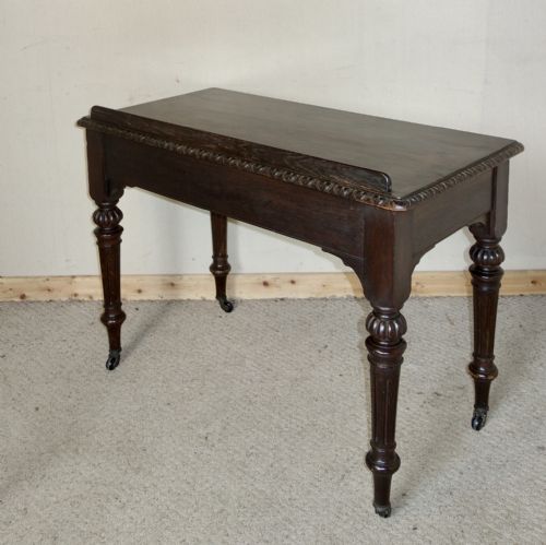 VICTORIAN OAK WRITING TABLE - ADDITIONAL PHOTO 3
