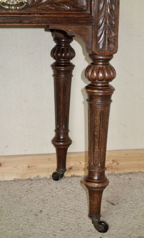 VICTORIAN OAK WRITING TABLE - ADDITIONAL PHOTO 5
