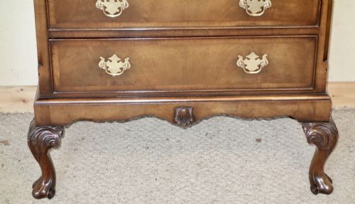 WALNUT TALLBOY CHEST OF DRAWERS BY MAPLE - ADDITIONAL PHOTO 4