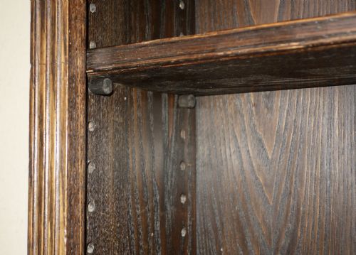 CARVED OAK OPEN BOOKCASE - ADDITIONAL PHOTO 1