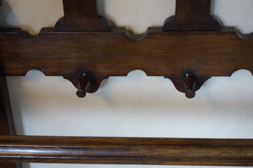 EDWARDIAN OAK HALL STAND - ADDITIONAL PHOTO 5