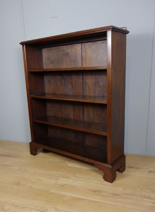 small mahogany open bookcase - CATEGORY: ANTIQUE BOOKCASES - DATED 1910