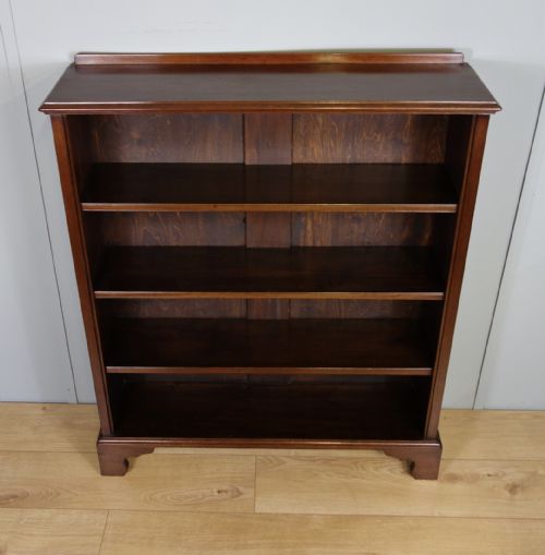 SMALL MAHOGANY OPEN BOOKCASE - ADDITIONAL PHOTO 2
