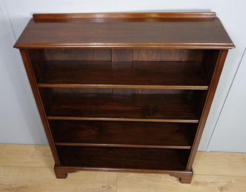 SMALL MAHOGANY OPEN BOOKCASE - ADDITIONAL PHOTO 4
