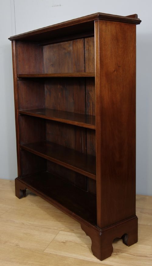 SMALL MAHOGANY OPEN BOOKCASE - ADDITIONAL PHOTO 8