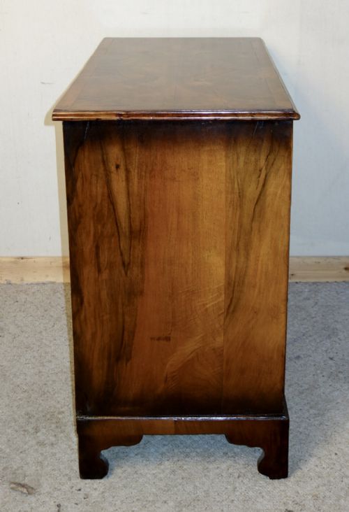 EDWARDIAN FIGURED WALNUT CHEST OF DRAWERS - ADDITIONAL PHOTO 2