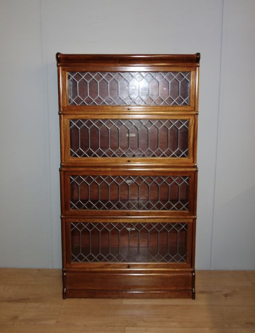 mahogany globe wernicke four tier stacking bookcase - CATEGORY: ANTIQUE BOOKCASES - DATED 1920