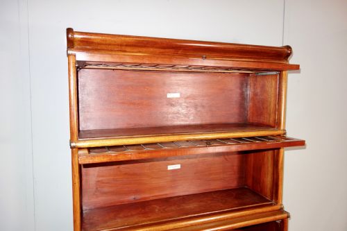 MAHOGANY GLOBE WERNICKE FOUR TIER STACKING BOOKCASE - ADDITIONAL PHOTO 3