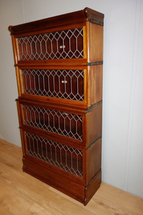 MAHOGANY GLOBE WERNICKE FOUR TIER STACKING BOOKCASE - ADDITIONAL PHOTO 4
