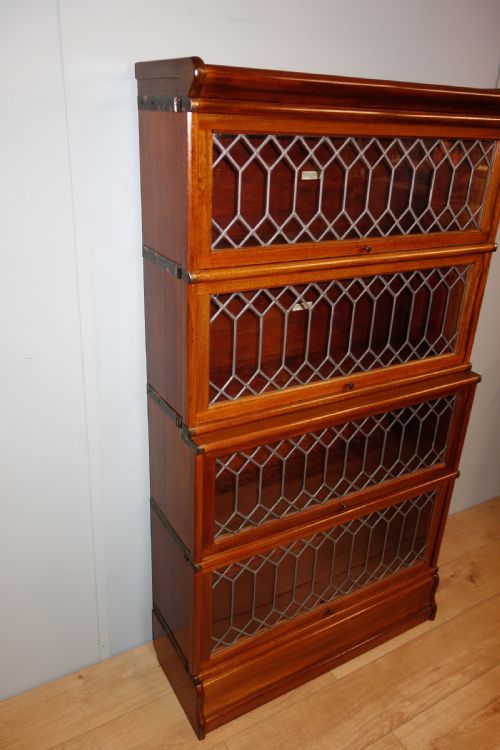 MAHOGANY GLOBE WERNICKE FOUR TIER STACKING BOOKCASE - ADDITIONAL PHOTO 5