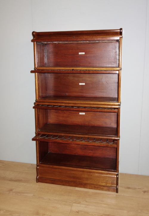 MAHOGANY GLOBE WERNICKE FOUR TIER STACKING BOOKCASE - ADDITIONAL PHOTO 6