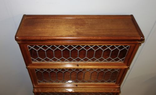 MAHOGANY GLOBE WERNICKE FOUR TIER STACKING BOOKCASE - ADDITIONAL PHOTO 7