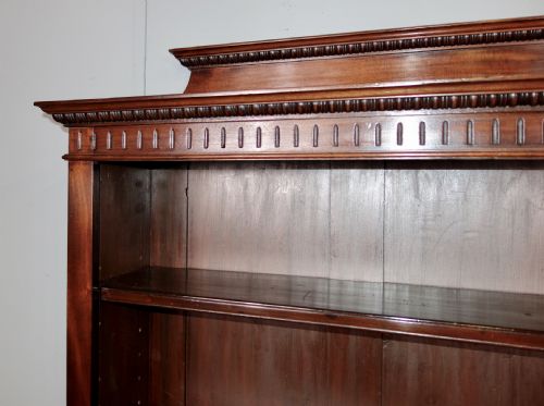 EDWARDIAN OPEN MAHOGANY BOOKCASE - ADDITIONAL PHOTO 1