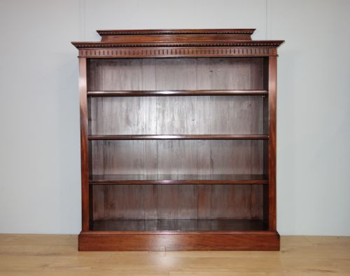 EDWARDIAN OPEN MAHOGANY BOOKCASE - ADDITIONAL PHOTO 4