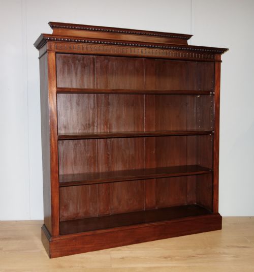EDWARDIAN OPEN MAHOGANY BOOKCASE - ADDITIONAL PHOTO 7
