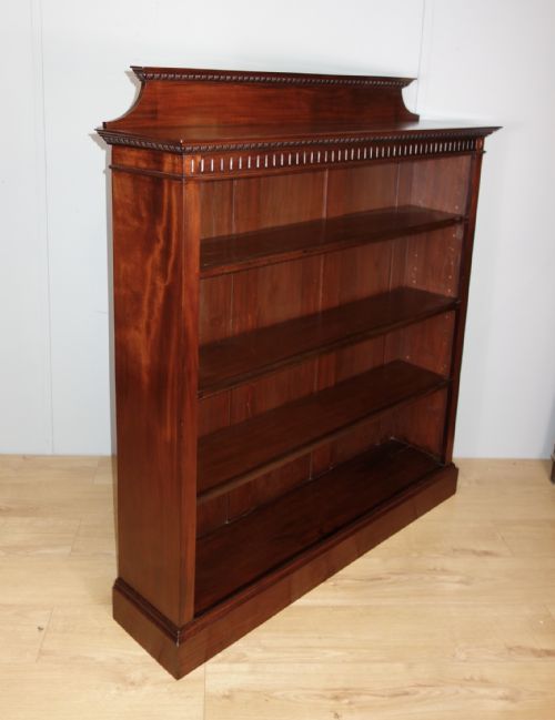 EDWARDIAN OPEN MAHOGANY BOOKCASE - ADDITIONAL PHOTO 8