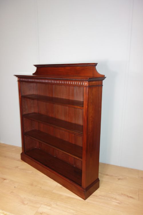 EDWARDIAN OPEN MAHOGANY BOOKCASE - ADDITIONAL PHOTO 9