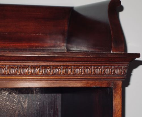 VICTORIAN DOUBLE SECTION OPEN MAHOGANY BOOKCASE - ADDITIONAL PHOTO 7