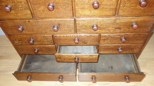OAK MULTI CHEST OF DRAWERS - ADDITIONAL PHOTO 4
