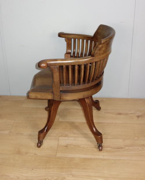 VICTORIAN MAHOGANY SWIVEL DESK CHAIR - ADDITIONAL PHOTO 3