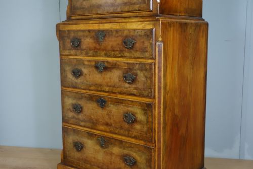WALNUT CHEST ON CHEST OF DRAWERS - ADDITIONAL PHOTO 5